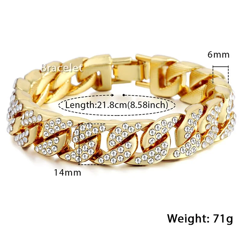 Miami Gold Curb Cuban Bracelet